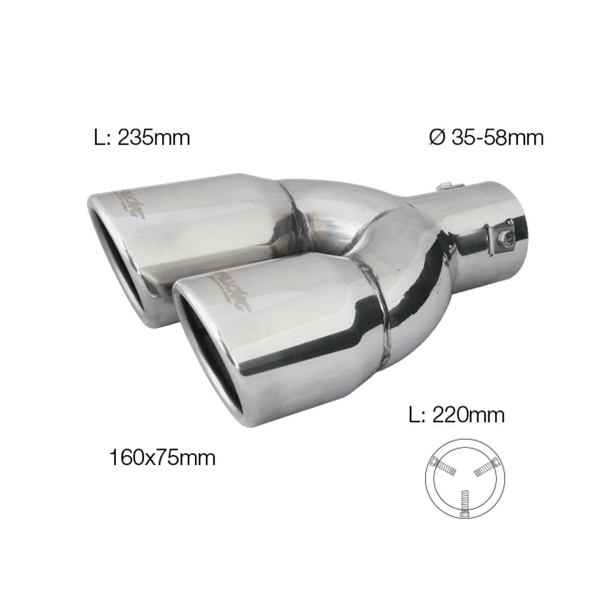 Εικόνα 1 από 1 — ΜΠΟΥΚΑ ΔΙΠΛΗ ΧΡΩΜΙΟΥ TRX/18R 165x77mm 220mm 35>58mm