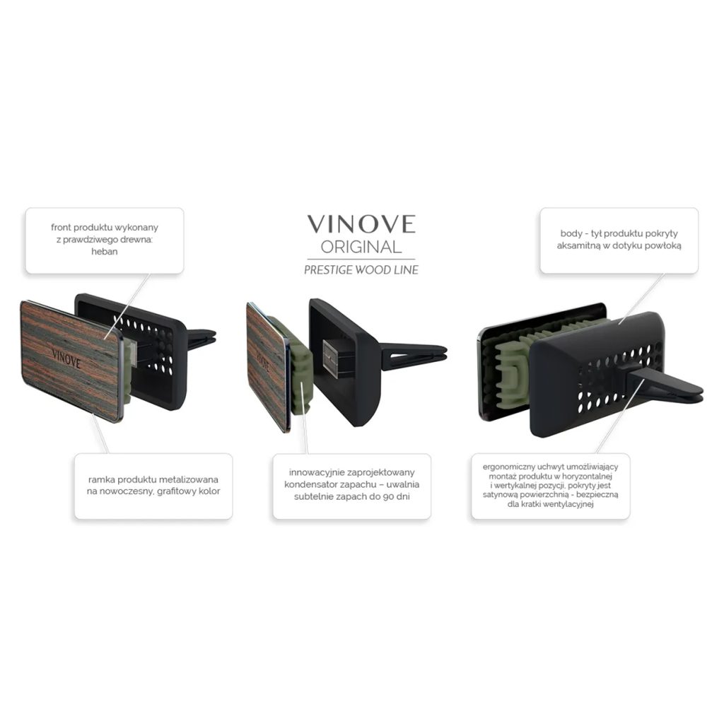 Εικόνα 2 από 2 — Amio – Αρωματικό αεραγωγού τύπου Vinove Prestige Dakar Ebony Wood 1 τεμ. (V11367/V10-20/AM)