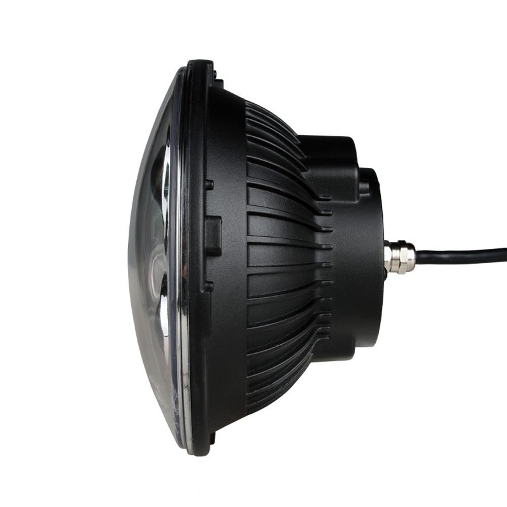 Εικόνα 2 από 6 — M-Tech – Στρογγυλό Φανάρι WHL101 CHROME 7” με 8 Cree LED (XML-10W) 9-36V 6000-6500K σε Χρώμιο – 1 τεμ. (WHL101/MT)