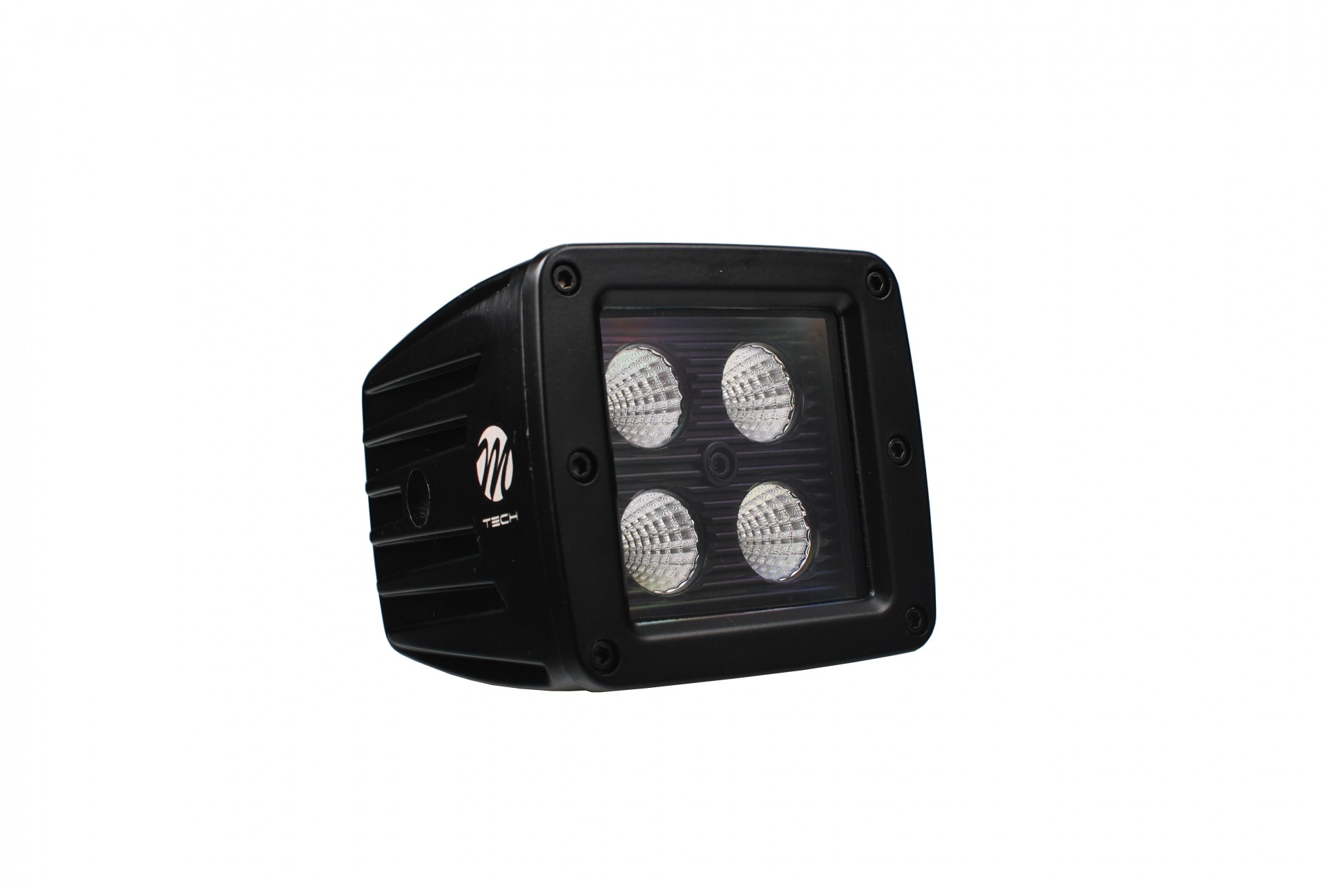 Εικόνα 1 από 2 — ΠΡΟΒΟΛΕΑΣ ΕΡΓΑΣΙΑΣ  WORKING LAMPS 10-32V 20W 1100lm 4 x CREE LED ΤΕΤΡΑΓΩΝΟΣ 82 x 80 x 111 mm BLACK SERIES M-TECH -1ΤΕΜ