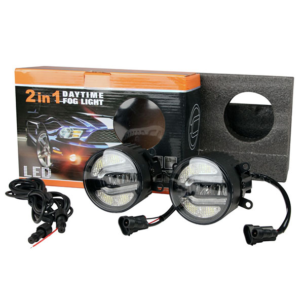Εικόνα 3 από 3 — DRL ΚΑΙ ΦΩΣ ΟΜΙΧΛΗΣ 12V ΠΡΟΣΘΕΤΟ DAYTIME ΔΙΕΘΝΗ ΣΤΡΟΓΓΥΛΟ 90mm