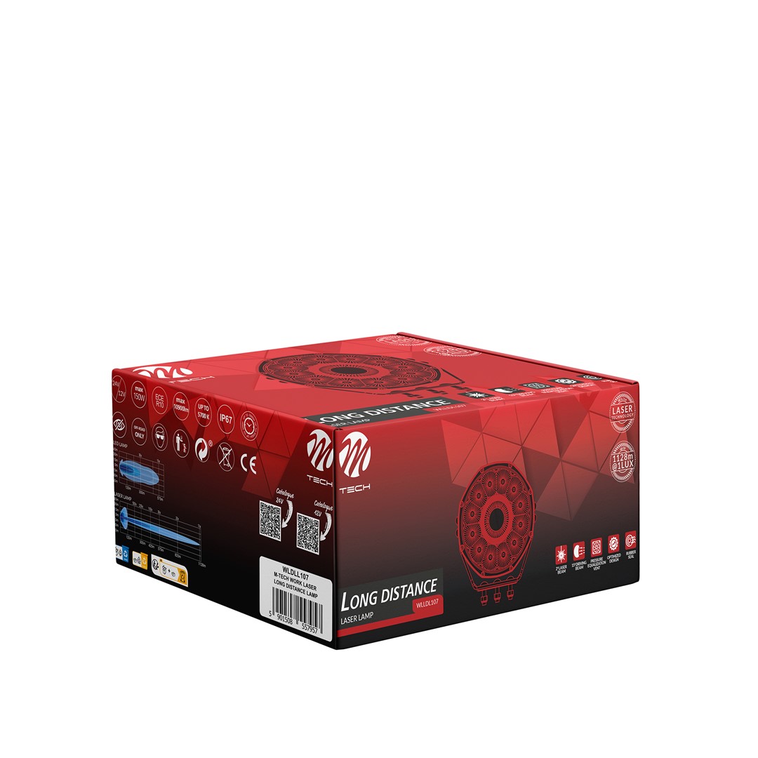Εικόνα 7 από 7 — ΠΡΟΒΟΛΕΑΣ ΕΡΓΑΣΙΑΣ WORK LIGHTS LASER 12/24V 150W 10.900lm 12xHP+1xLASER LED 185x172x74mm M-TECH – 1 ΤΕΜ.
