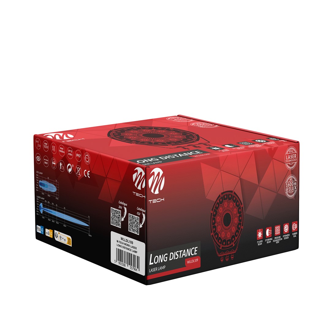 Εικόνα 6 από 6 — ΠΡΟΒΟΛΕΑΣ ΕΡΓΑΣΙΑΣ WORK LIGHTS LASER 12/24V 160W 19.600lm 28xHP+1xLASER LED 210x230x115mm M-TECH – 1 ΤΕΜ.