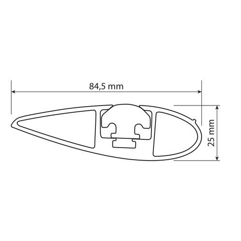 Εικόνα 3 από 6 — ΜΠΑΡΕΣ ΟΡΟΦΗΣ ΑΛΟΥΜΙΝΙΟΥ RAIL BAR STANDARD 79cm 2ΤΕΜ. ΜΕ ΚΛΕΙΔΙ
