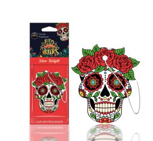 Amio - ΑΡΩΜΑΤΙΚΟ ΚΡΕΜΑΣΤΟ AROMA CAR MUERTOS SILVER TATTOO - 1 TEM. (A83118/AM)