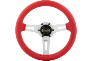 ΤΙΜΟΝΙ SHARAV 315 ΚΟΚΚΙΝΟ 315mm ΔΕΡΜΑΤΙΝΟ ΤΡΙΑΚΤΙΝΟ ΜΕ ΑΣΗΜΙ ΛΑΜΑ