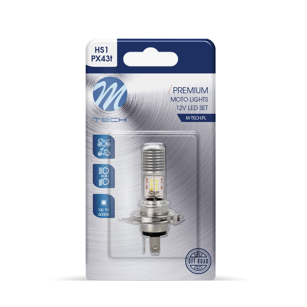 Εικόνα 2 από 2 — HS1 12V PX43t 12W 12x3030SMD LED 1.200lm 6.000K  M-TECH – 1 ΤΕΜ.