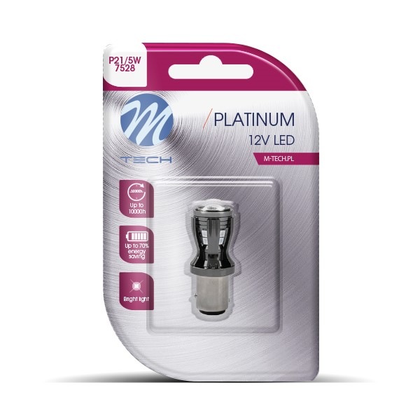 Εικόνα 2 από 2 — P21/5W 12/24V BAY15d 14xSMD2835 LED ΚΟΚΚΙΝΟ CAN-BUS BLISTER  M-TECH – 1 ΤΕΜ.