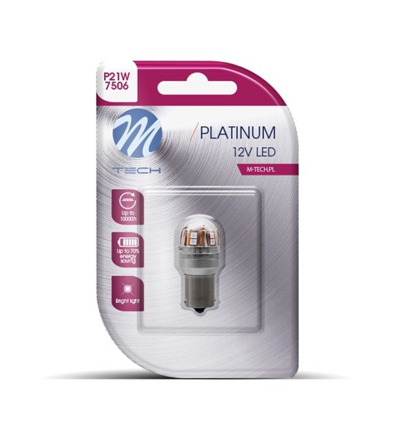 Εικόνα 2 από 2 — P21W 12/24V BA15s 15xSMD2835 LED ΚΟΚΚΙΝΟ CAN-BUS BLISTER M-TECH – 1 ΤΕΜ.