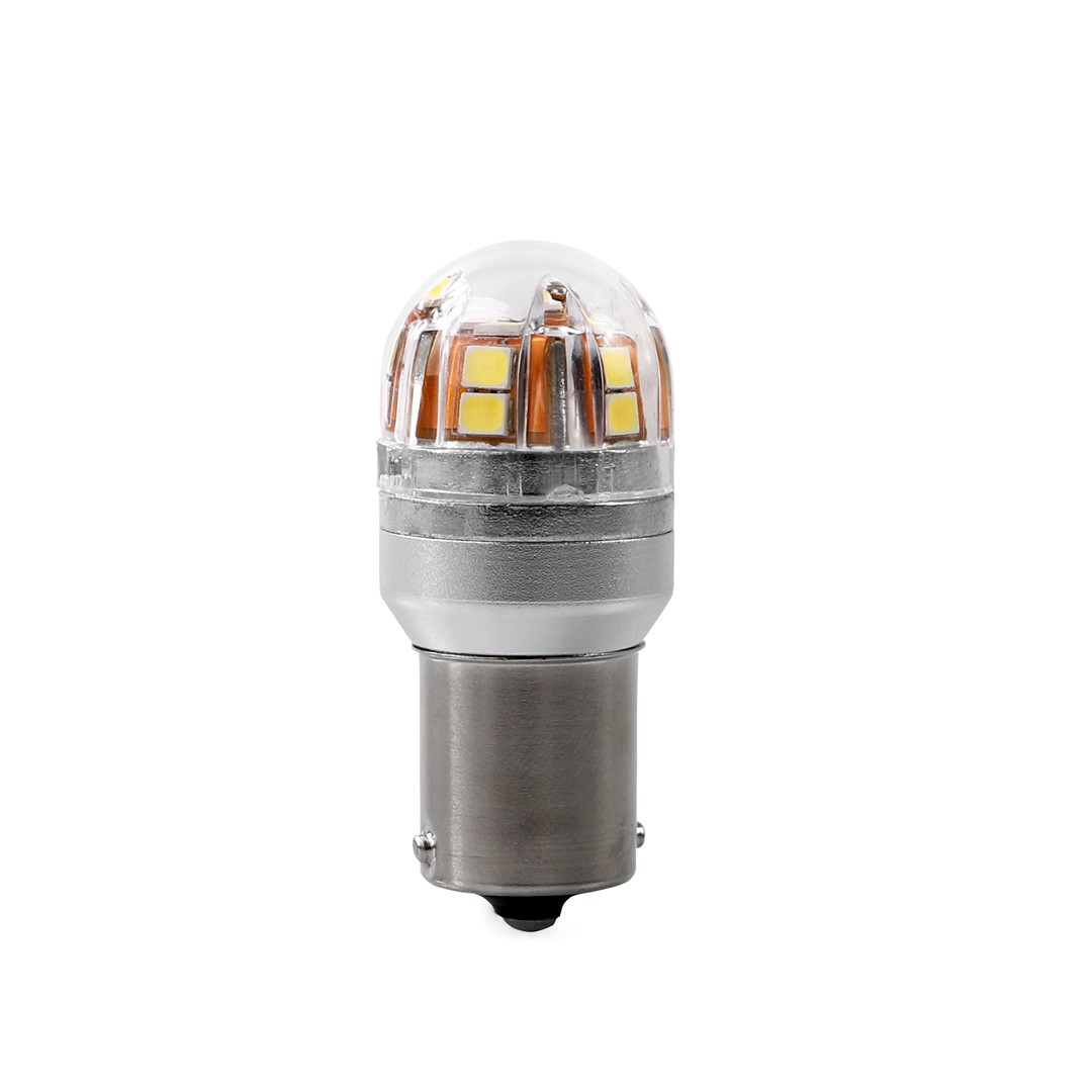 Εικόνα 1 από 2 — P21W 12/24V Ba15s 2,8W 450lm 15xSMD LED CAN-BUS ΛΕΥΚΟ BLISTER  M-TECH 1ΤΕΜ.