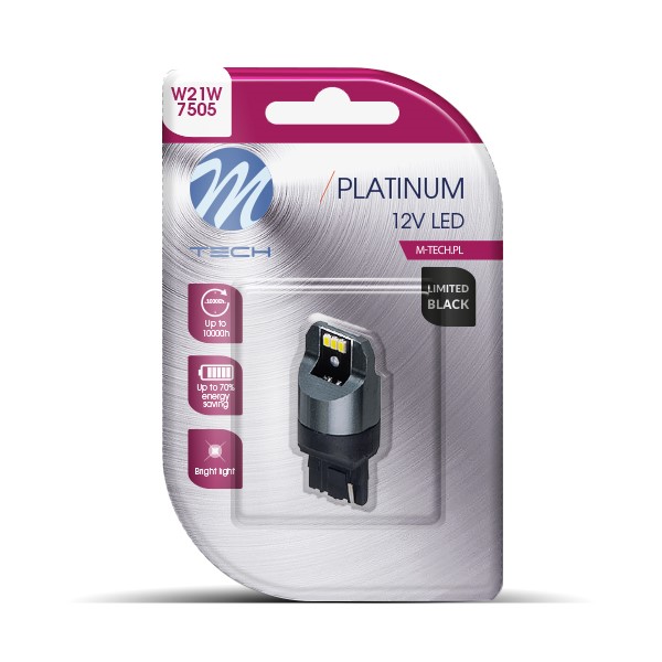Εικόνα 2 από 2 — W21W (T20) 12/24V W3x16d 6xSMD3020 CAN-BUS ΛΕΥΚΟ LIMITED BLACK  M-TECH – 1 ΤΕΜ.