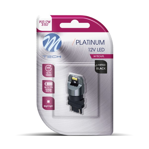 Εικόνα 2 από 2 — P27/7W 3157 12/24V W2.5x16q 6xSMD3020 CAN-BUS ΛΕΥΚΟ LIMITED BLACK M-TECH – 1 ΤΕΜ.
