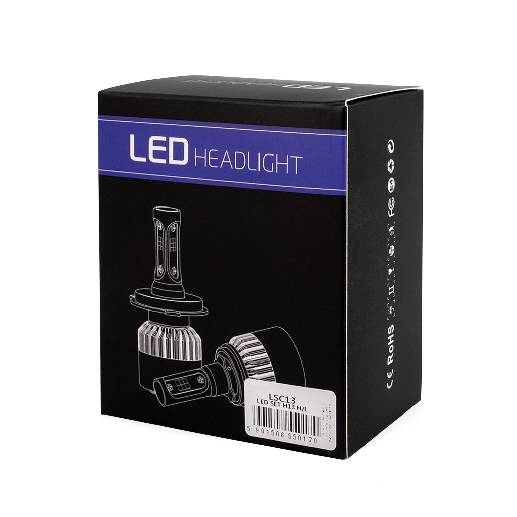 Εικόνα 3 από 3 — H13  H/L 10>36V 6.500K 10.000lm 80W COB LED EPISTAR 1021 C6 KIT ΜΕ ΑΝΕΜΙΣΤΗΡΑΚΙ M-TECH – 2 ΤΕΜ.