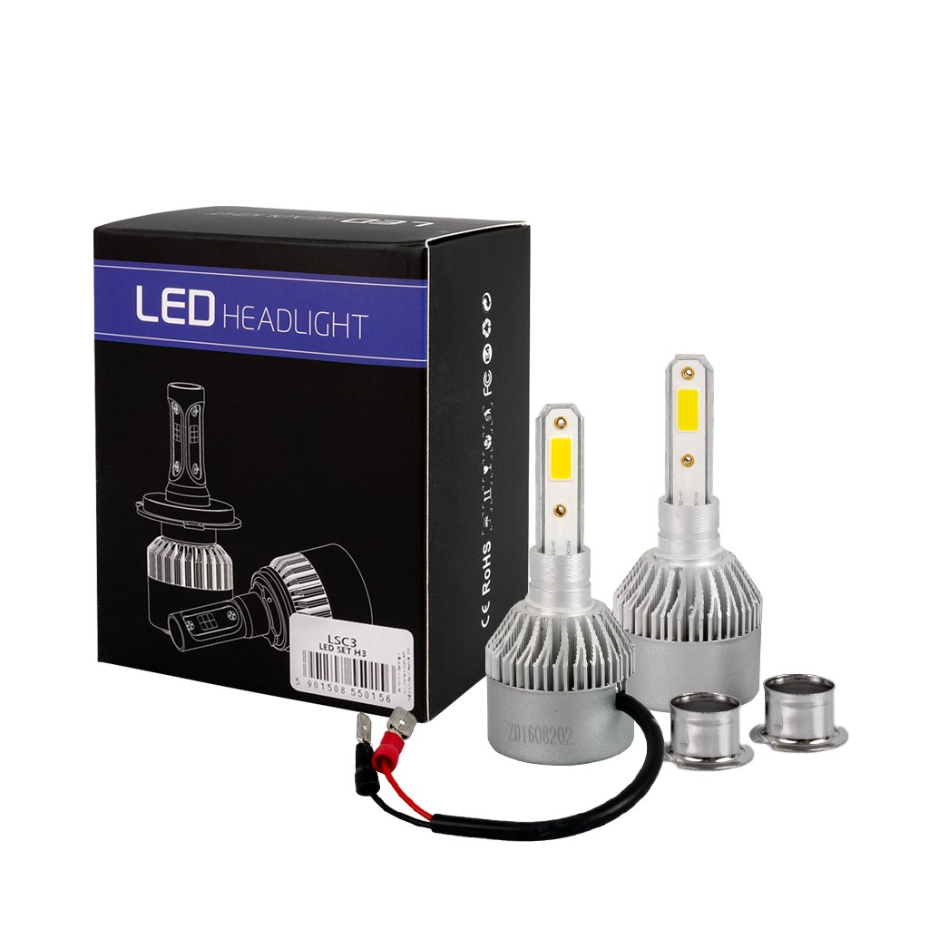 Εικόνα 1 από 3 — H3 LED SET C6 12/24V 6.500K 10.000lm 80W ΛΑΜΠΑ ΜΕ COB EPISTAR 1021 LED ΚΑΙ ΑΝΕΜΙΣΤΗΡΑΚΙ M-TECH – 2 ΤΕΜ.