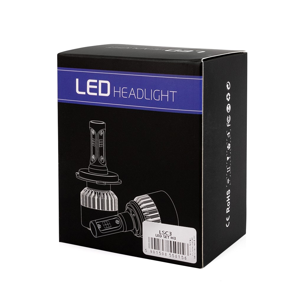 Εικόνα 3 από 3 — H3 LED SET C6 12/24V 6.500K 10.000lm 80W ΛΑΜΠΑ ΜΕ COB EPISTAR 1021 LED ΚΑΙ ΑΝΕΜΙΣΤΗΡΑΚΙ M-TECH – 2 ΤΕΜ.