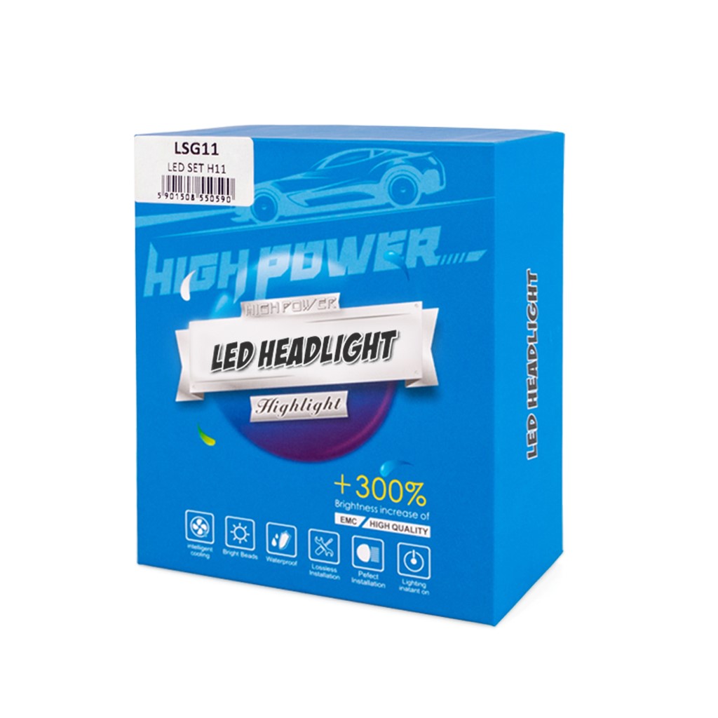 Εικόνα 3 από 3 — H11  12>24V 6.500K 5.000lm 50W CSP1860 LED LSG SERIES +300% KIT M-TECH – 2 ΤΕΜ.