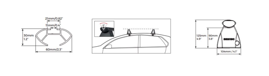 Εικόνα 7 από 7 — ΜΠΑΡΕΣ ΟΡΟΦΗΣ ΑΛΟΥΜΙΝΙΟΥ DELTA L BLACK 141 cm ROOF RACK ΣΕΤ ΣΕ ΜΑΥΡΟ ΧΡΩΜΑ ΜΕ ΠΡΟΣΤΑΤΕΥΤΙΚΑ ΚΑΠΑΚΙΑ ΑΚΡΩΝ ΓΙΑ ΑΠΛΗ ΟΡΟΦΗ MENABO – 2 ΤΕΜ.