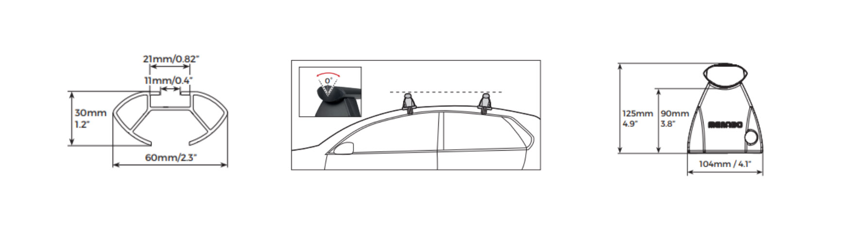 Εικόνα 7 από 7 — ΜΠΑΡΕΣ ΟΡΟΦΗΣ ΑΛΟΥΜΙΝΙΟΥ DELTA L BLACK 141 cm ROOF RACK ΣΕΤ ΣΕ ΜΑΥΡΟ ΧΡΩΜΑ ΜΕ ΠΡΟΣΤΑΤΕΥΤΙΚΑ ΚΑΠΑΚΙΑ ΑΚΡΩΝ ΓΙΑ ΑΠΛΗ ΟΡΟΦΗ MENABO – 2 ΤΕΜ.