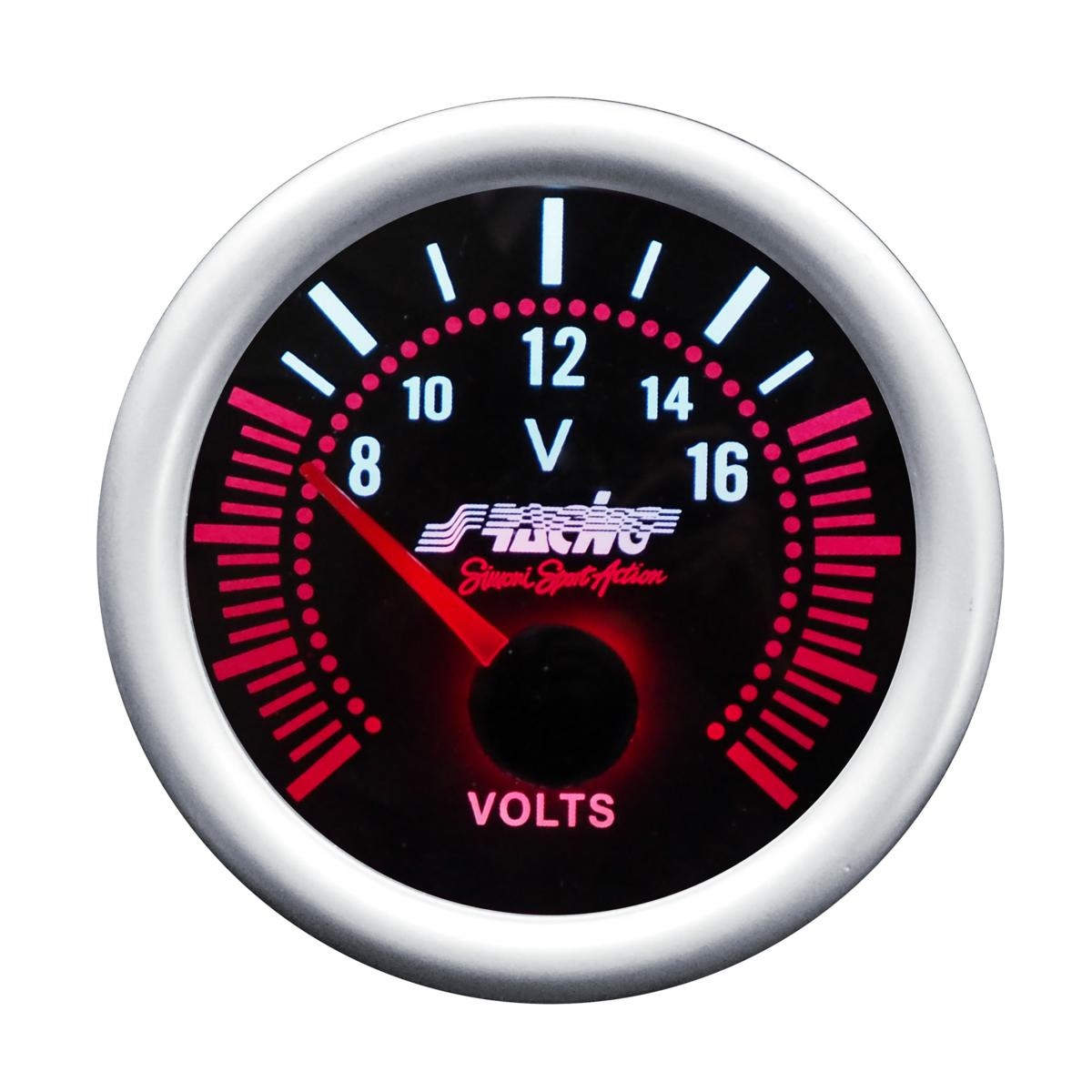 Εικόνα 1 από 1 — ΒΟΛΤΟΜΕΤΡΟ 52mm 2 INCH ΜΑΥΡΟ ΜΕ ΚΟΚΚΙΝΟ ΦΩΤΙΣΜΟ
