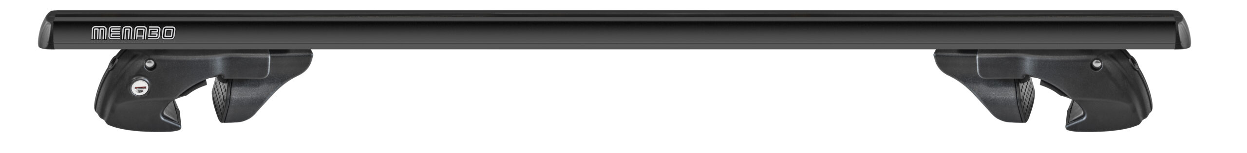 Εικόνα 2 από 8 — MENABO ΜΠΑΡΕΣ ΟΡΟΦΗΣ ΑΛΟΥΜΙΝΙΟΥ SHERMAN XL BLACK 135 cm ΣΕ ΜΑΥΡΟ ΧΡΩΜΑ ΓΙΑ Cadillac SRX 5 doors 2010> ΜΕ RAISED RAILS (Παράλληλες Μπάρες με Κενό) – 2 ΤΕΜ. (12290/MB)