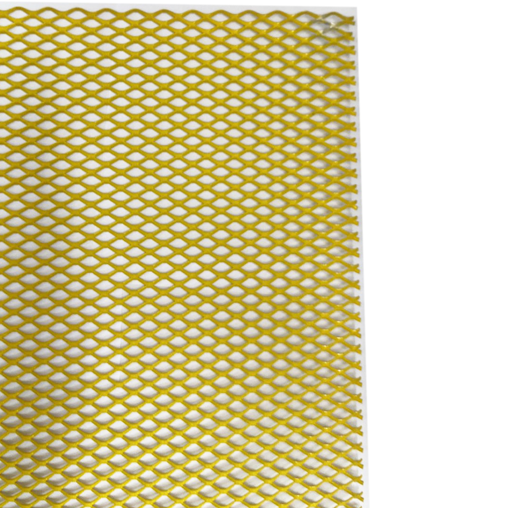 Εικόνα 3 από 3 — ΣΙΤΑ ΑΛΟΥΜΙΝΙΟΥ ΚΙΤΡΙΝΗ 125x30cm ΤΡΥΠΑ 1,1×0,6cm ΠΑΧΟΣ 0,2cm​ – 1 ΤΕΜ.