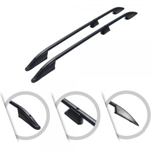 ΜΠΑΡΕΣ ΟΡΟΦΗΣ ΓΙΑ FORD TRANSIT CONNECT / TOURNEO CONNECT / VW CADDY 2021+ ΠΑΡΑΛΛΗΛΕΣ L1 ΑΛΟΥΜΙΝΙΟΥ ΜΑΥΡΕΣ 142cm ΟMTEC - 2 TEM.