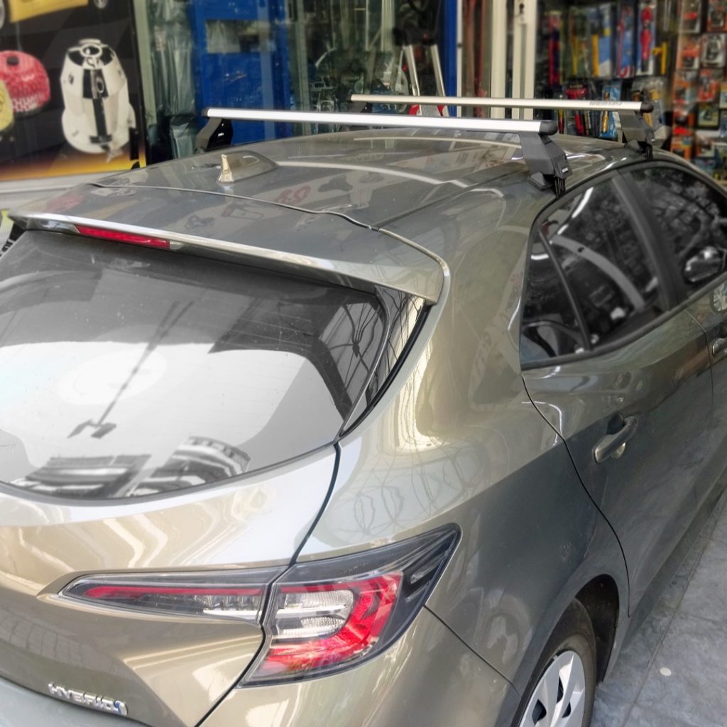 Εικόνα 1 από 7 — KIT ΜΕ ΜΠΑΡΕΣ ΟΡΟΦΗΣ ΓΙΑ TOYOTA AURIS / COROLLA E210 HTB / TOURING SPORTS 5D 2018+ ΑΛΟΥΜΙΝΙΟΥ TEMA MENABO (AL1-3360-FIX048G)-2 ΤΕΜ.