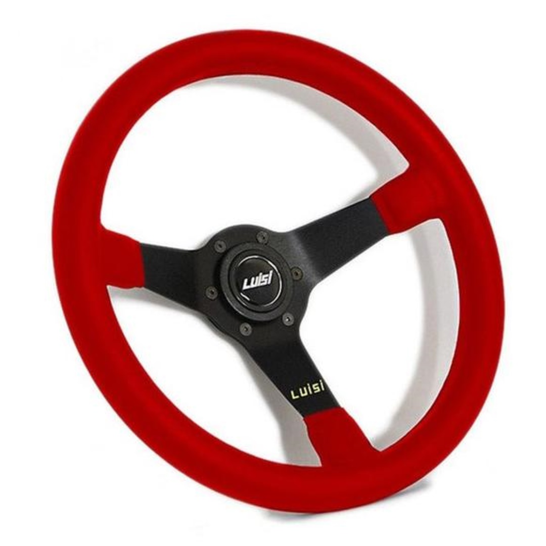 Εικόνα 1 από 1 — ΤΙΜΟΝΙ MIRAGE ΤΡΙΑΚΤΙΝΟ 350mm ΒΑΘΟΣ 75mm ΔΕΡΜΑΤΙΝΟ ΚΟΚΚΙΝΟ LUISI