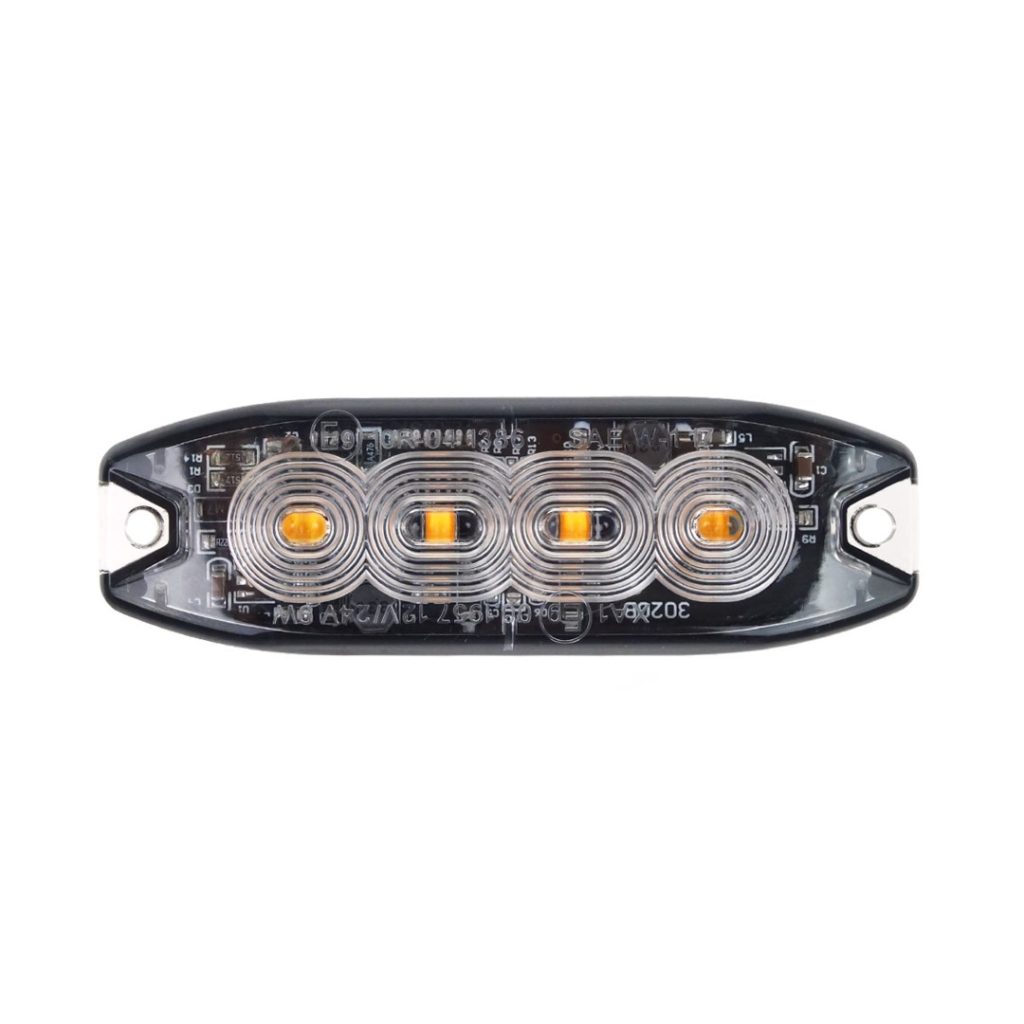 Εικόνα 1 από 2 — Amio – ΣΤΡΟΜΠΟ 12/24V 10x3x0,9cm ΠΟΡΤΟΚΑΛΙ 4LED 12W (4x3W) R65 R10 IP68 – 1 ΤΕΜ. (02298/AM)