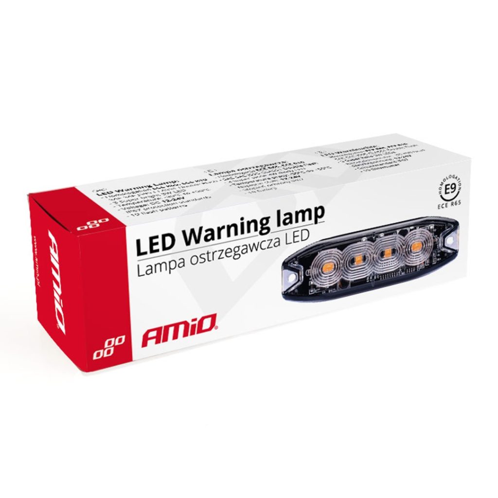 Εικόνα 2 από 2 — Amio – ΣΤΡΟΜΠΟ 12/24V 10x3x0,9cm ΠΟΡΤΟΚΑΛΙ 4LED 12W (4x3W) R65 R10 IP68 – 1 ΤΕΜ. (02298/AM)