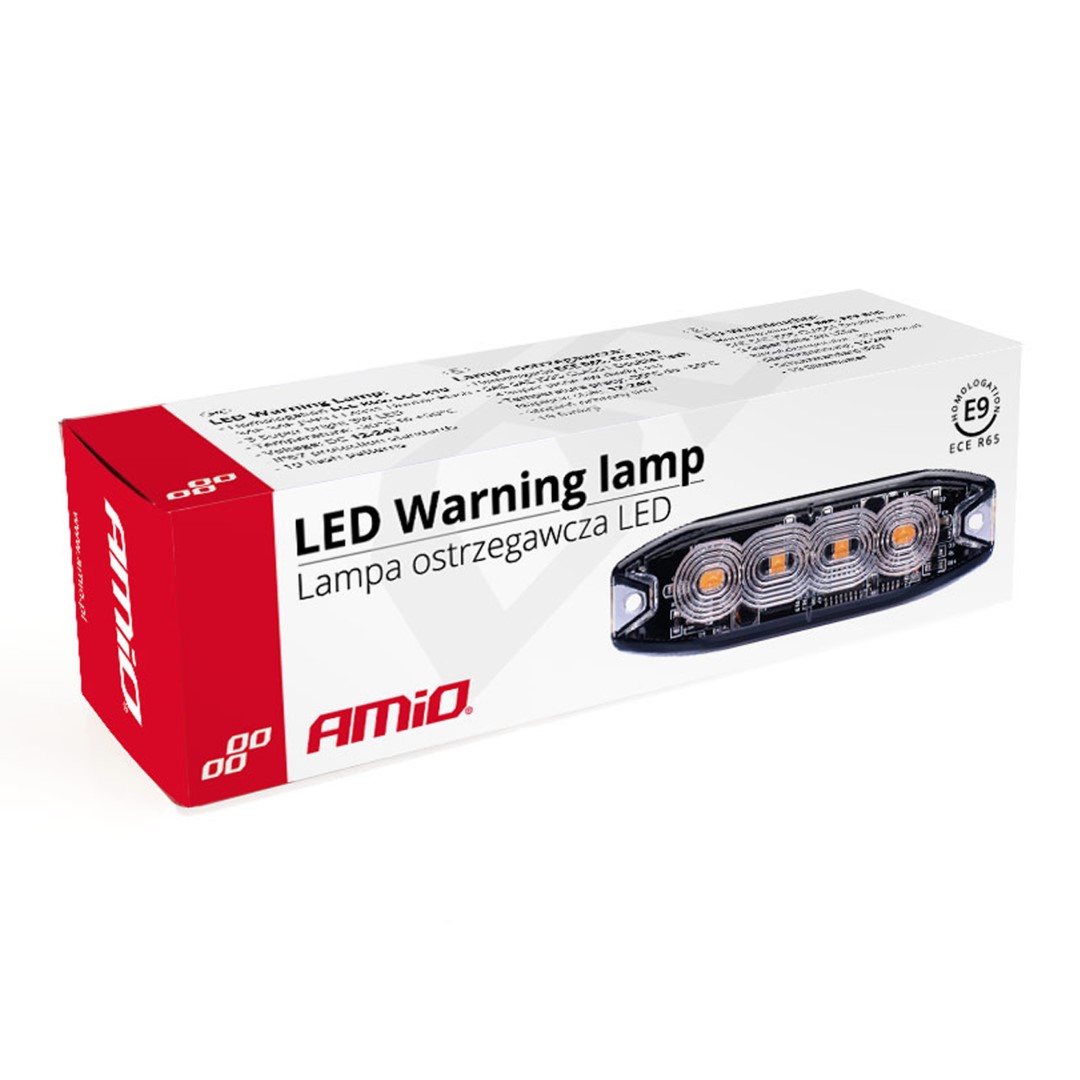 Εικόνα 2 από 2 — Amio – ΣΤΡΟΜΠΟ 12/24V 10x3x0,9cm ΠΟΡΤΟΚΑΛΙ 4LED 12W (4x3W) R65 R10 IP68 – 1 ΤΕΜ. (02298/AM)