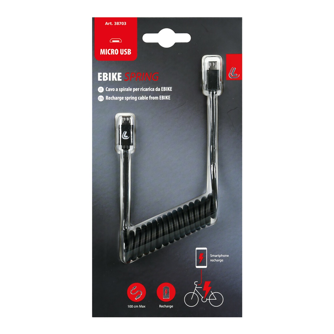 Εικόνα 4 από 4 — ΚΑΛΩΔΙΟ ΦΟΡΤΙΣΗΣ ΚΙΝΗΤΟΥ E-BIKE SPRING MICRO USB- MICRO USB ΣΠΙΡΑΛ 25-100cm