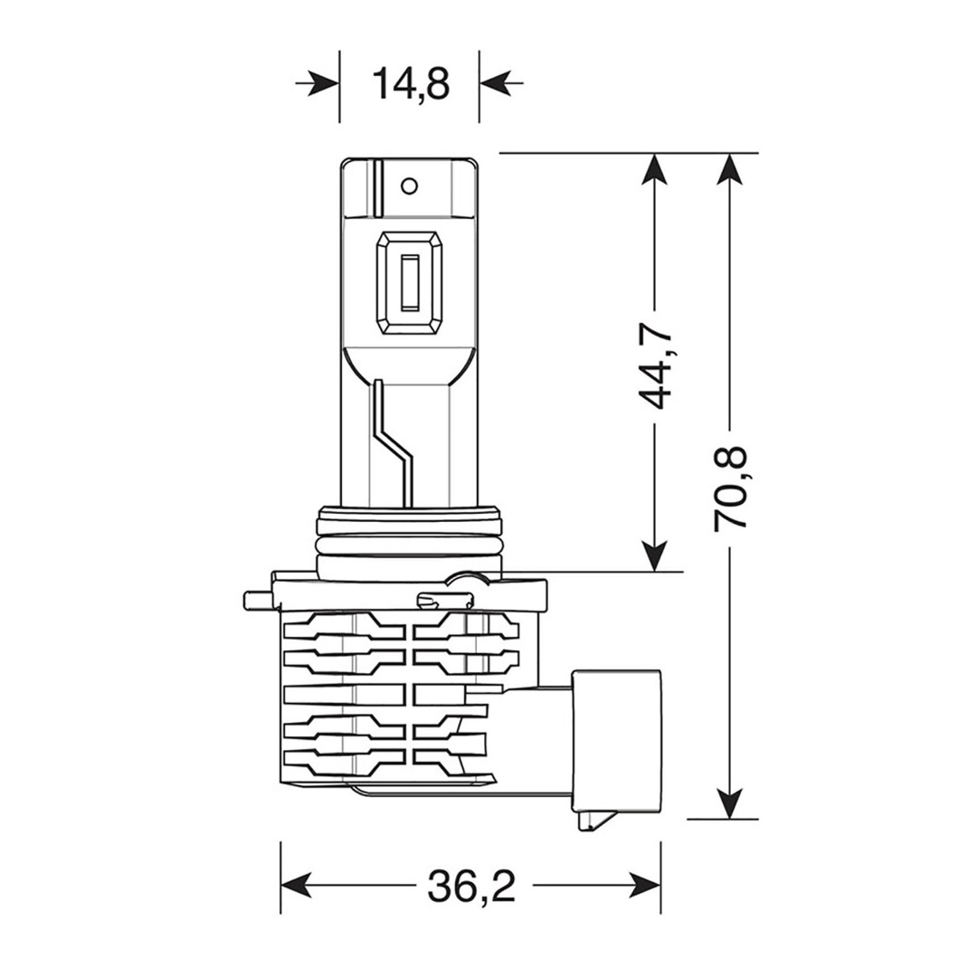 Εικόνα 3 από 4 — H10-HB3 9005 HALO KILLER P20d 9-32V -20W – 6500K – 3200lm HALO LED KIT SERIES 10 (12 LED ZES CHIPS) – 2 ΤΕΜ.