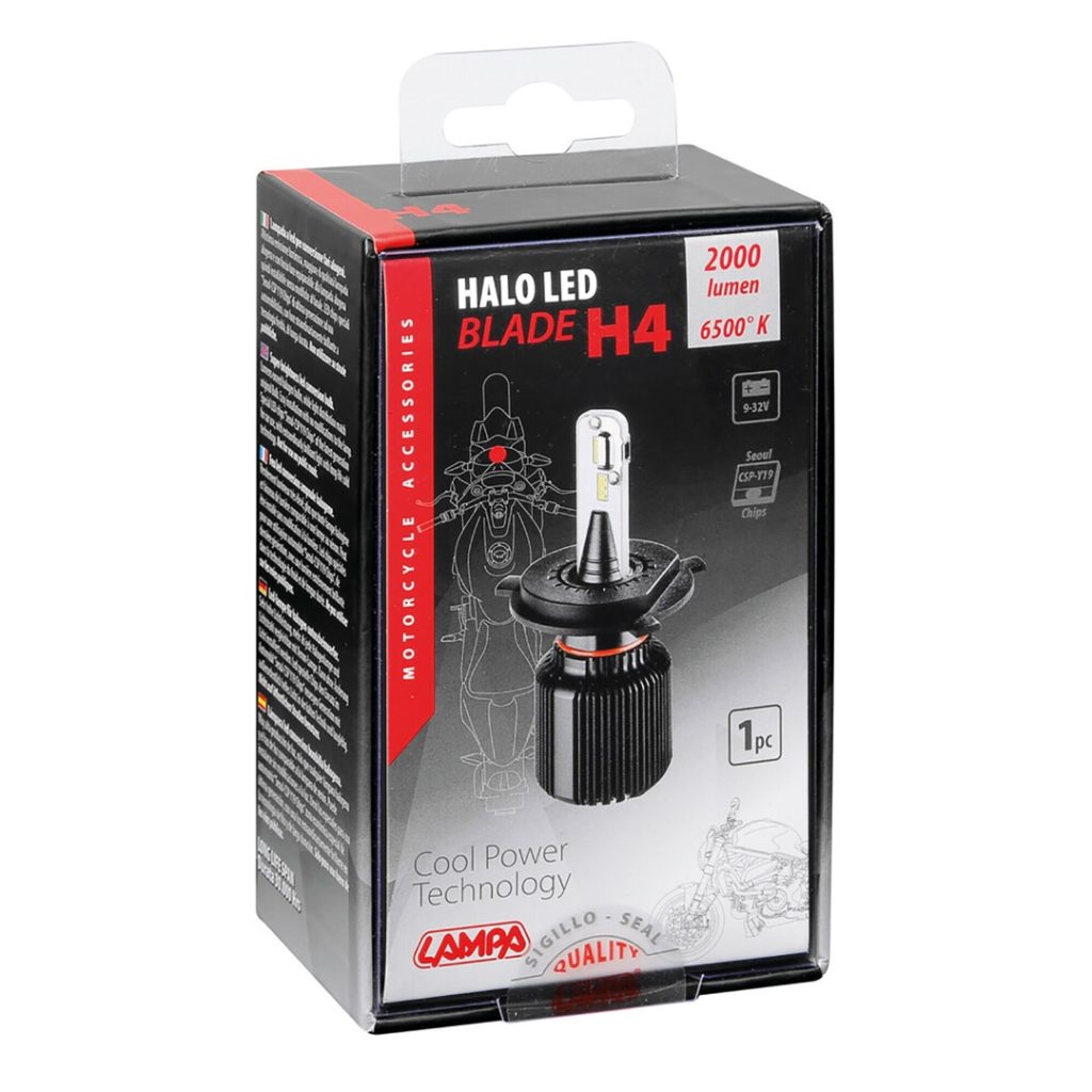 Εικόνα 2 από 2 — H4 9-32V P43t 12LED 6.500K 4.000lm 20W SEOUL CSP-Y19chips HALO LED BLADE 1ΤΕΜ.
