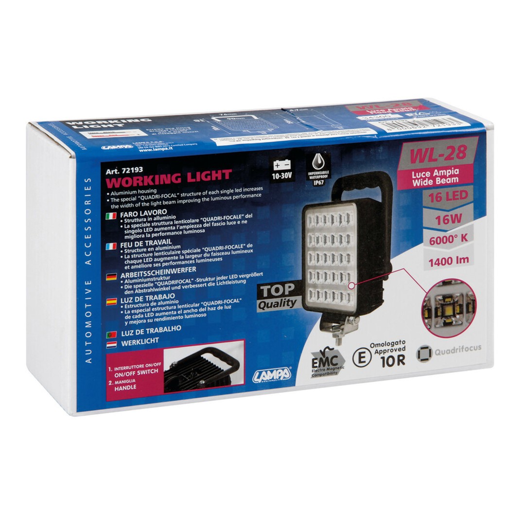 Εικόνα 4 από 4 — ΠΡΟΒΟΛΕΑΣ ΤΕΤΡΑΓΩΝΟΣ WL-28 16LED 16W 1.400lm 6.000K 10-30V 110x90x34,7mm ΦΩΣ ΔΙΑΘΛΑΣΗΣ 1ΤΕΜ.