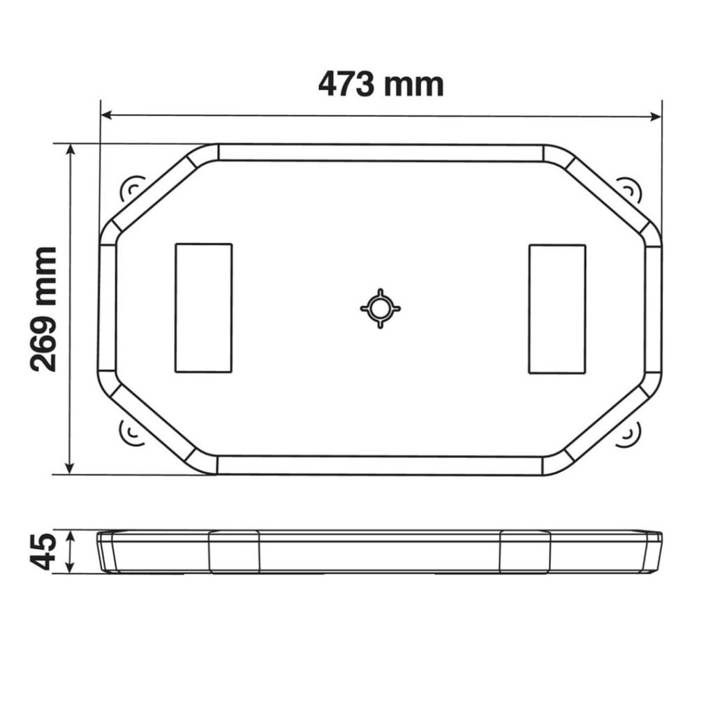 Εικόνα 3 από 3 — ΦΑΡΟΣ / ΣΤΡΟΜΠΟ ΜΠΑΡΑ 10-30V 64LED ΠΟΡΤΟΚΑΛΙ 16 ΧΡΗΣΕΩΝ ΜΕ ΦΙΣ ΑΝΑΠΤΗΡΑ ΚΑΙ ΜΑΓΝΗΤΙΚΗ ΒΑΣΗ 473x269mm