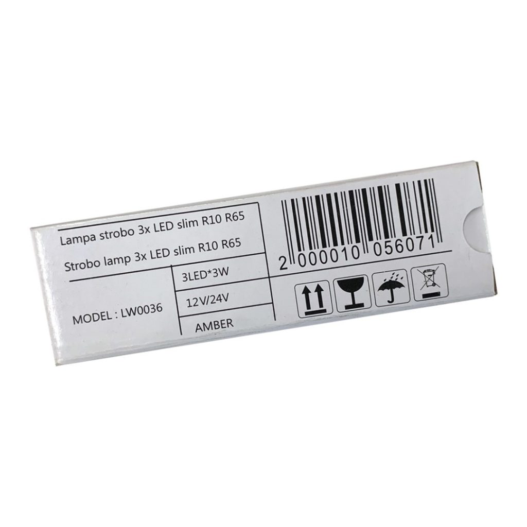 Εικόνα 4 από 4 — Amio – ΣΤΡΟΜΠΟ 12/24V 8x3x0,9cm ΠΟΡΤΟΚΑΛΙ 3LED 9W (3x3W) R65 R10 – 1 ΤΕΜ. (02297/AM)