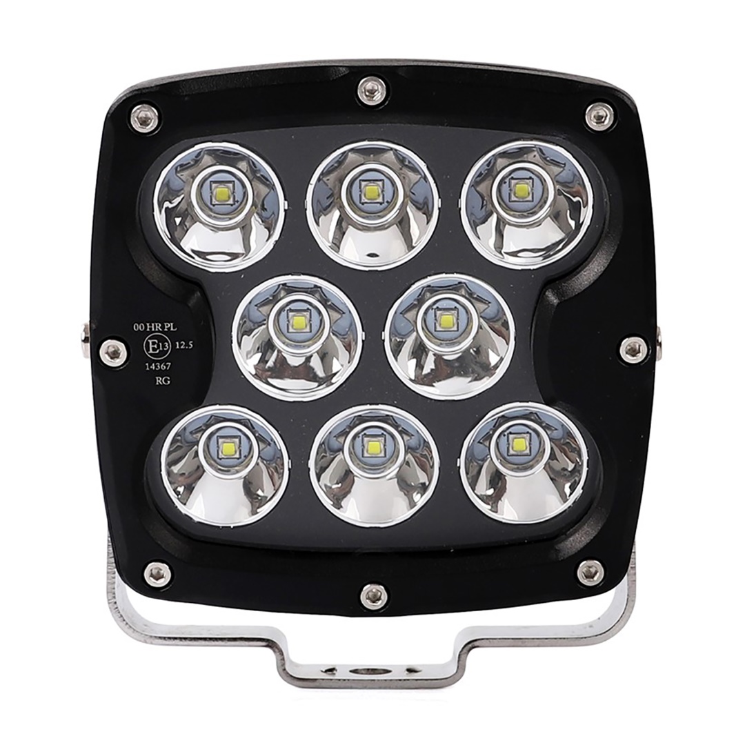 Εικόνα 1 από 3 — ΠΡΟΒΟΛΕΑΣ ΟΔΗΓΗΣΗΣ LED DRIVING LIGHTS  ΜΑΥΡΟΣ 10-32V 80W 5600lm 8 CREE LED ΤΕΤΡΑΓΩΝΟΣ (130 x 130 x 86 mm) M-TECH