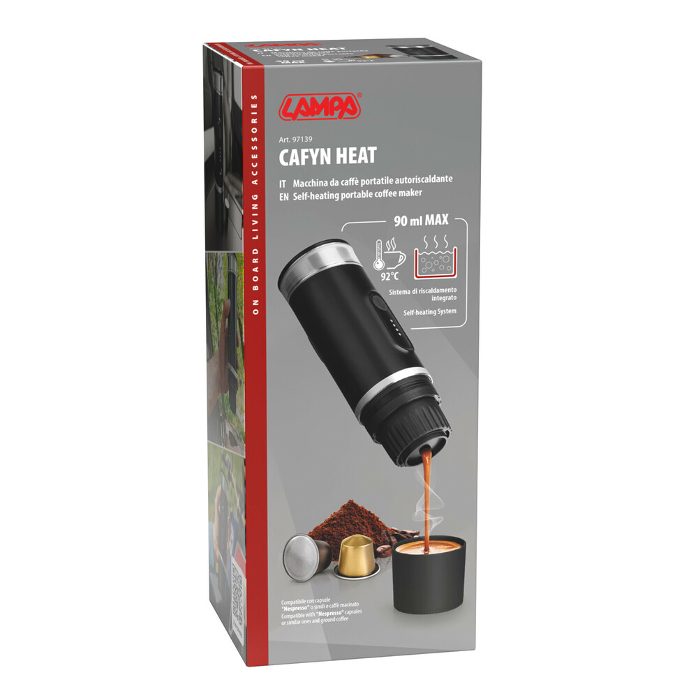 Εικόνα 9 από 9 — Lampa – Φορητή Μηχανή Espresso 15 Bar Cafyn Heat USB-C με Θέρμανση Νερού &amp; Συμβατότητα Νεσπρέσο/Αλεσμένου, απολαύστε αυθεντικό καφέ παντού – 1 Τεμ. (L.9713.9)